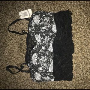 Lace and skull bralette